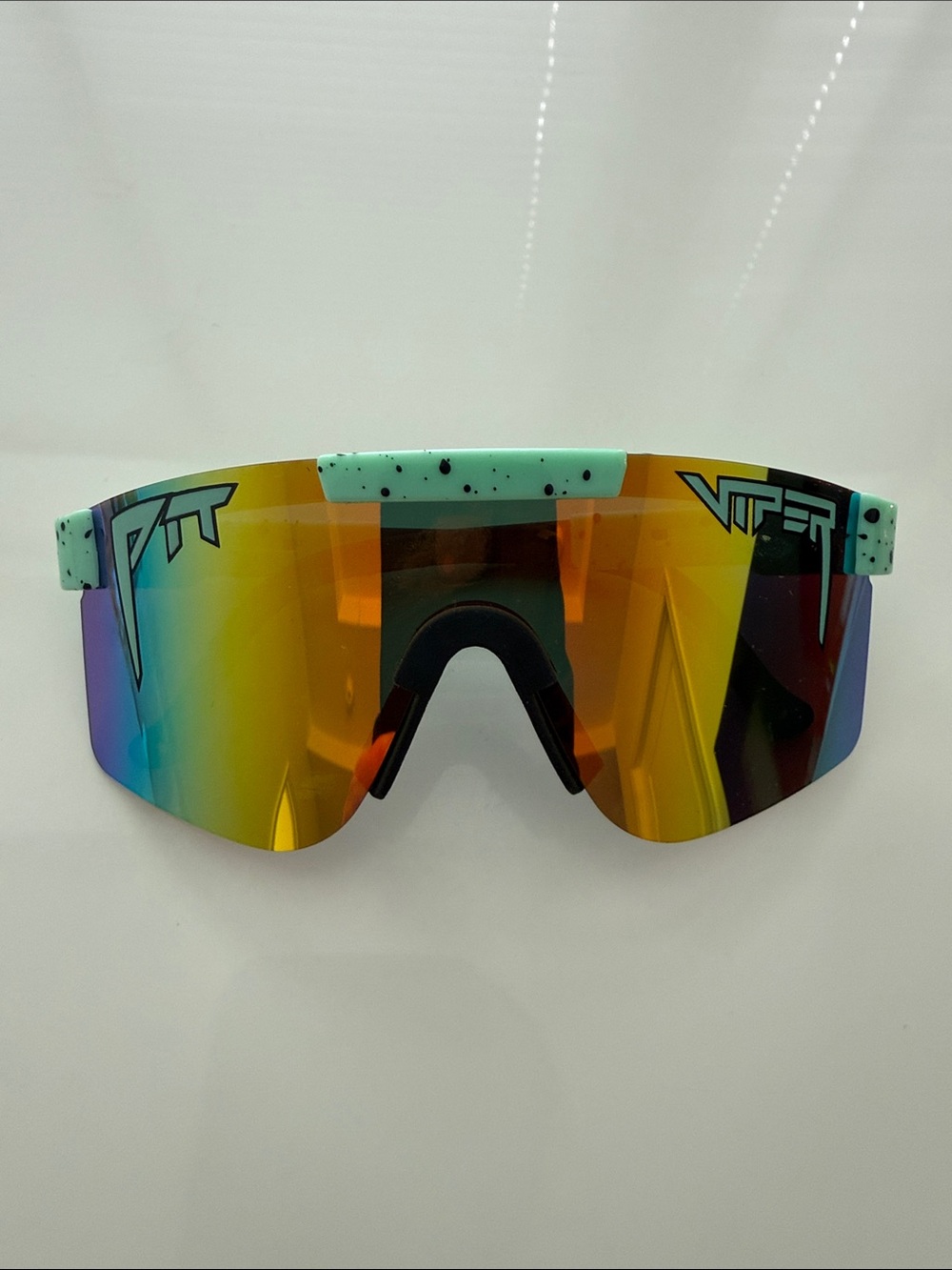Pit Viper Kids Junior Sunglasses Mint Speckle with Purple/Blue Mirrored Lens